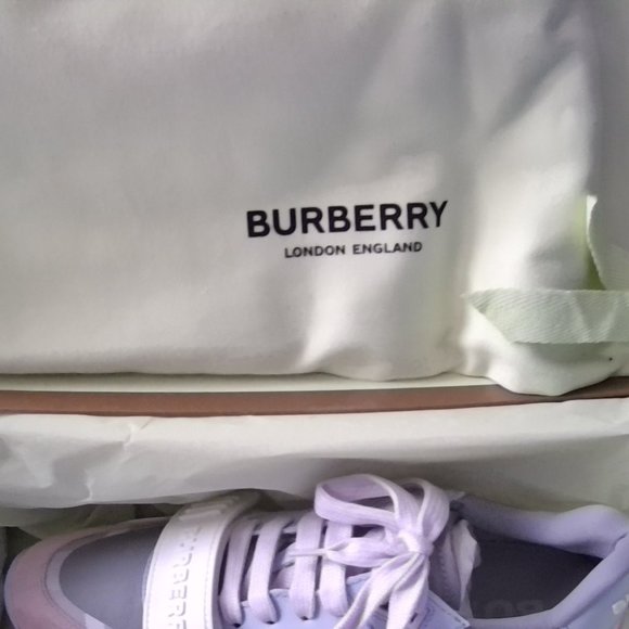 Burberry 30mm Ramsey leather & check sneakers - Picture 1 of 3